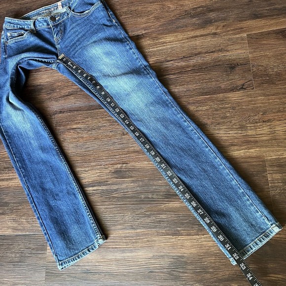 American Rag Cie Skinny Jeans Juniors Size 3 R Low Rise Medium Wash Blue Denim - Picture 9 of 12